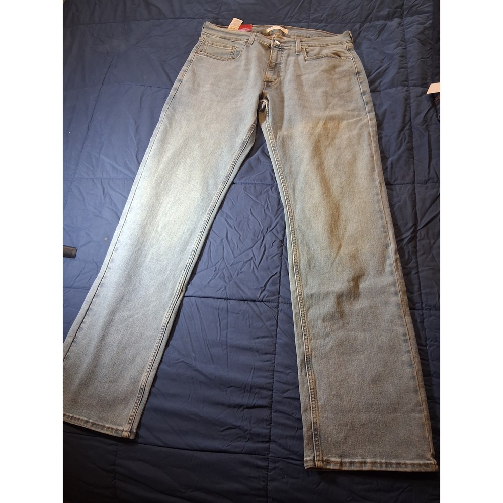 Levi Strauss Signature Mens Relaxed Fit Light Wash Denim Jeans 32x34 New